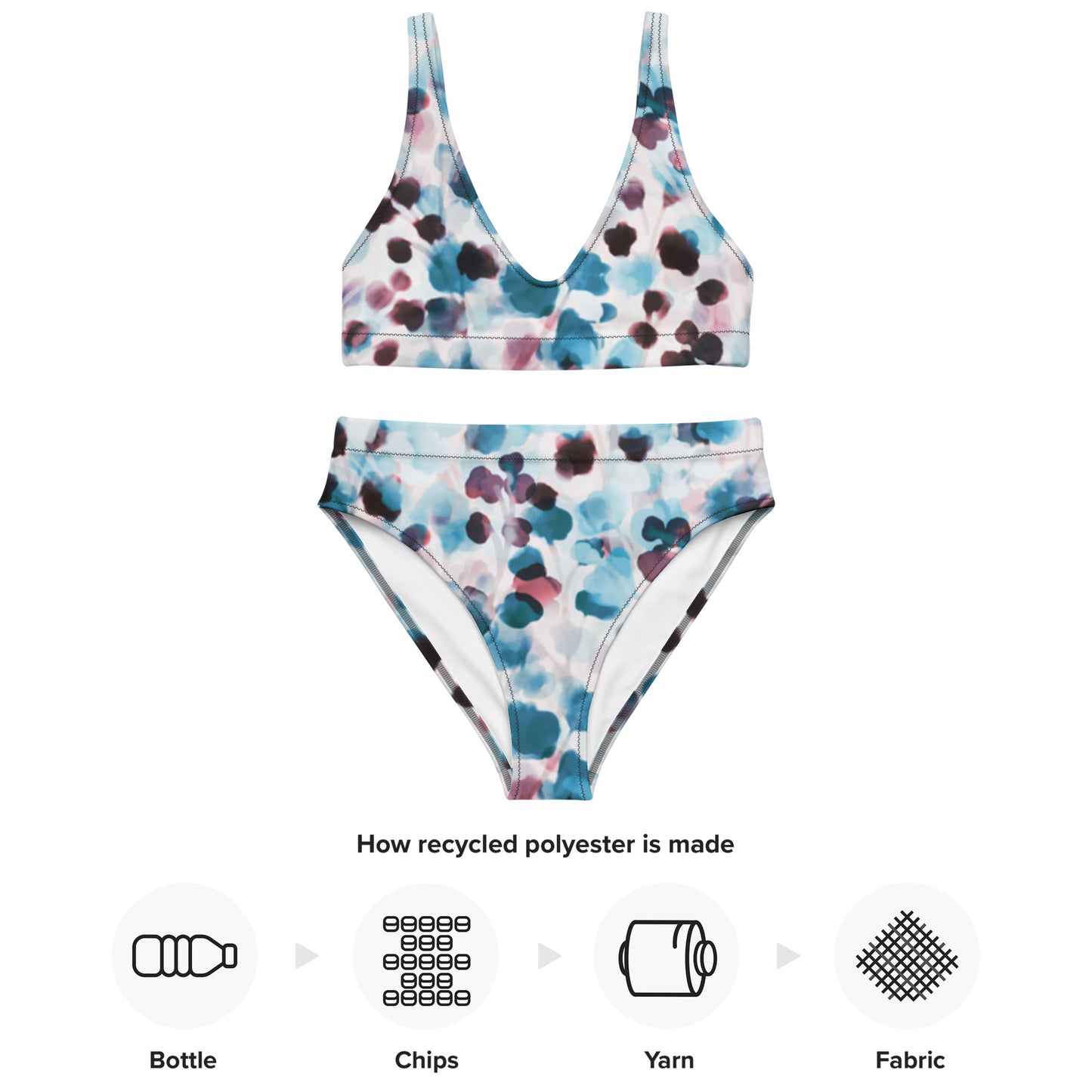 Recycled high-waisted bikini