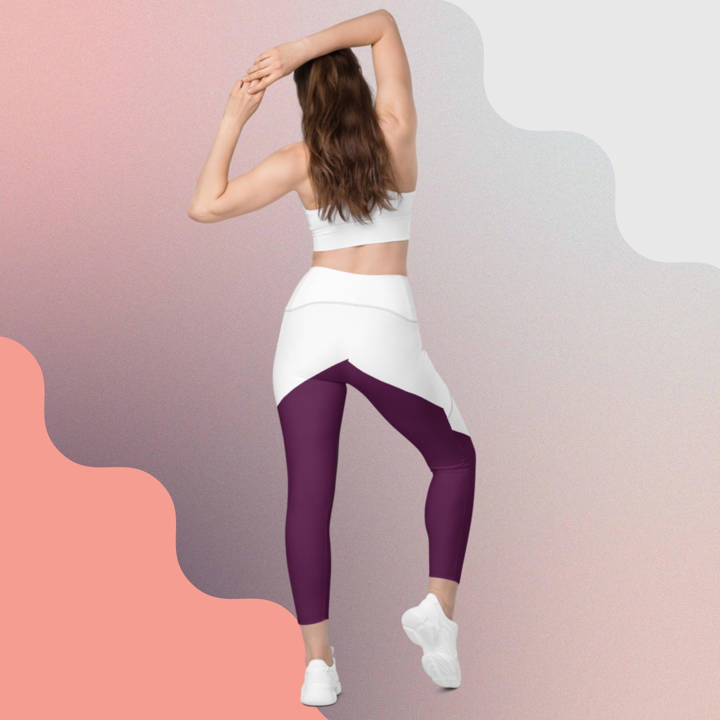 Crossover leggings with pockets